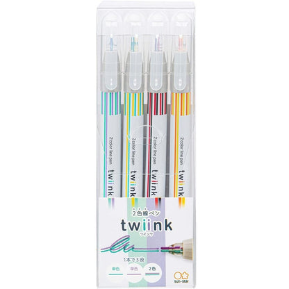 Sun Star Double Color Pens-Set Of 4