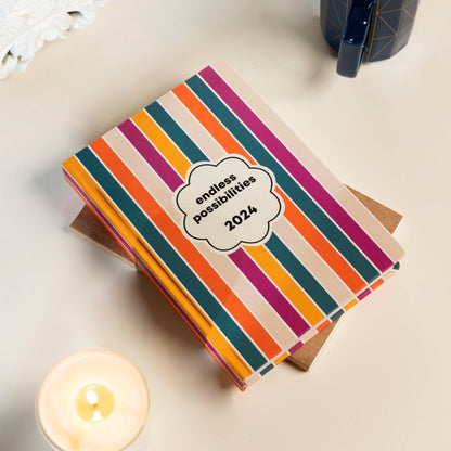 The Art Loom 2024 Annual Planner | Happy Stripes