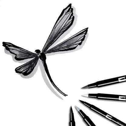 Tombo Dual Brush Pens-Set Of 6