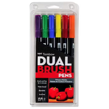 Tombo Dual Brush Pens-Set Of 6