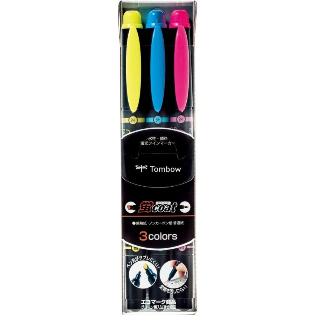 Tombow EDGE Dual Tip Highlighter, Set of 3