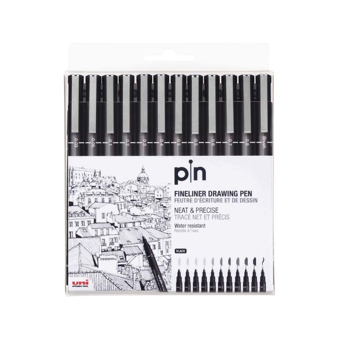 Uniball Fineliner Drawing Pens Pack