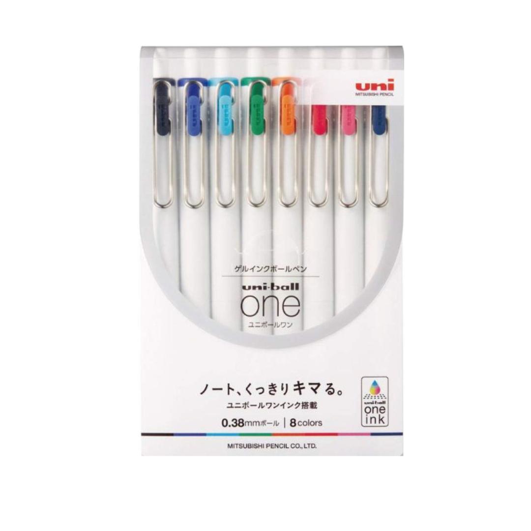 Uni-Ball One Gel Ink Color Pens-Pack Of 8