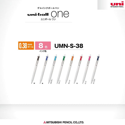 Uni-Ball One Gel Ink Color Pens-Pack Of 8