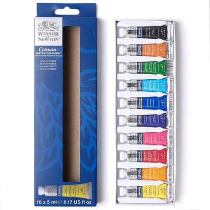 Winsor & Newton Cotman Water Colour -  Set of 10 Tubes x 5ml