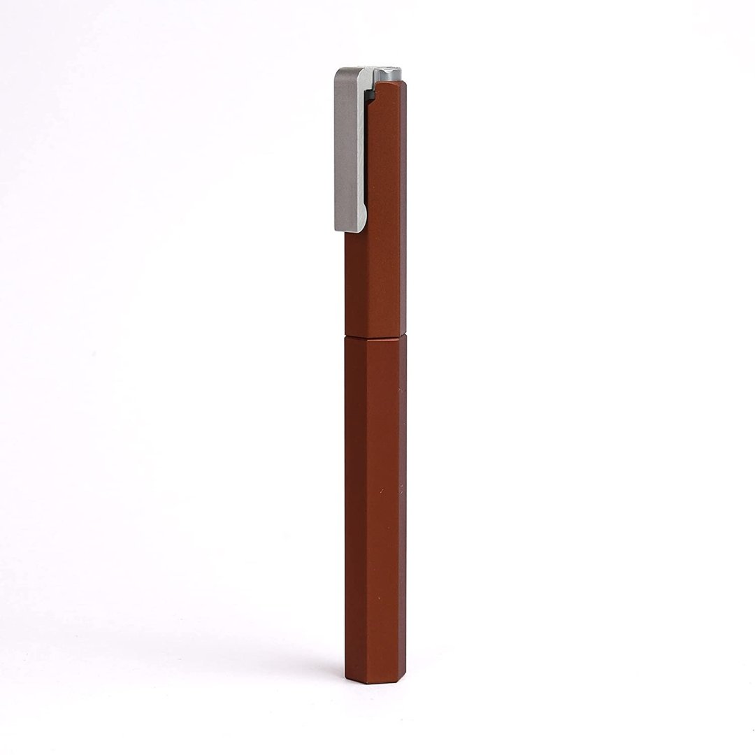 Worther Compact Mocca Brown Aluminum Fountain Pen