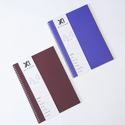 XI Eleven Wiro Bound Notebook-A4