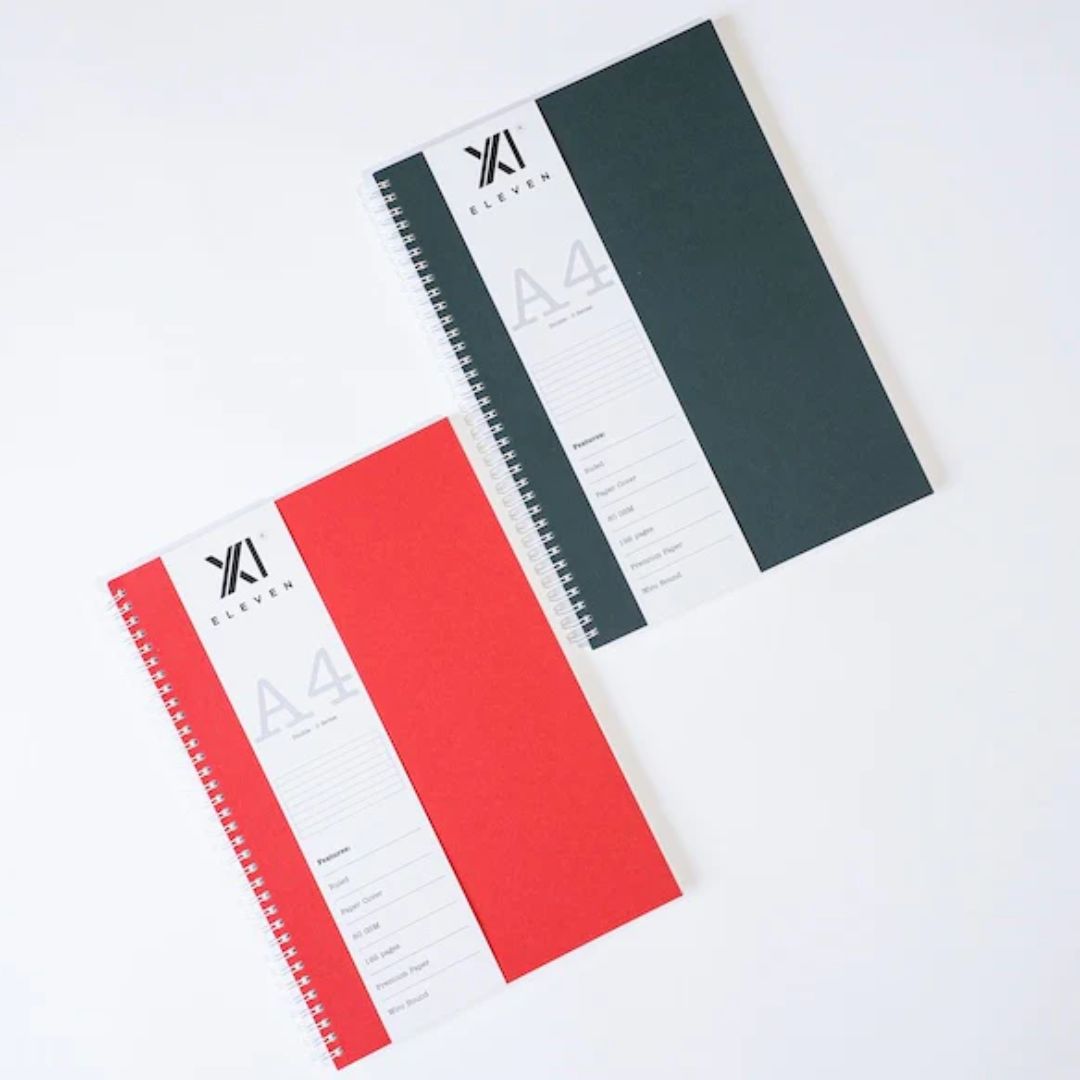 XI Eleven Wiro Bound Notebook-A4