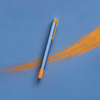 Ystudio Glamour Series Evolve Bihex Blue Gin Rollerball Pen