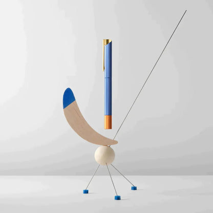 Ystudio Glamour Series Evolve Bihex Blue Gin Rollerball Pen