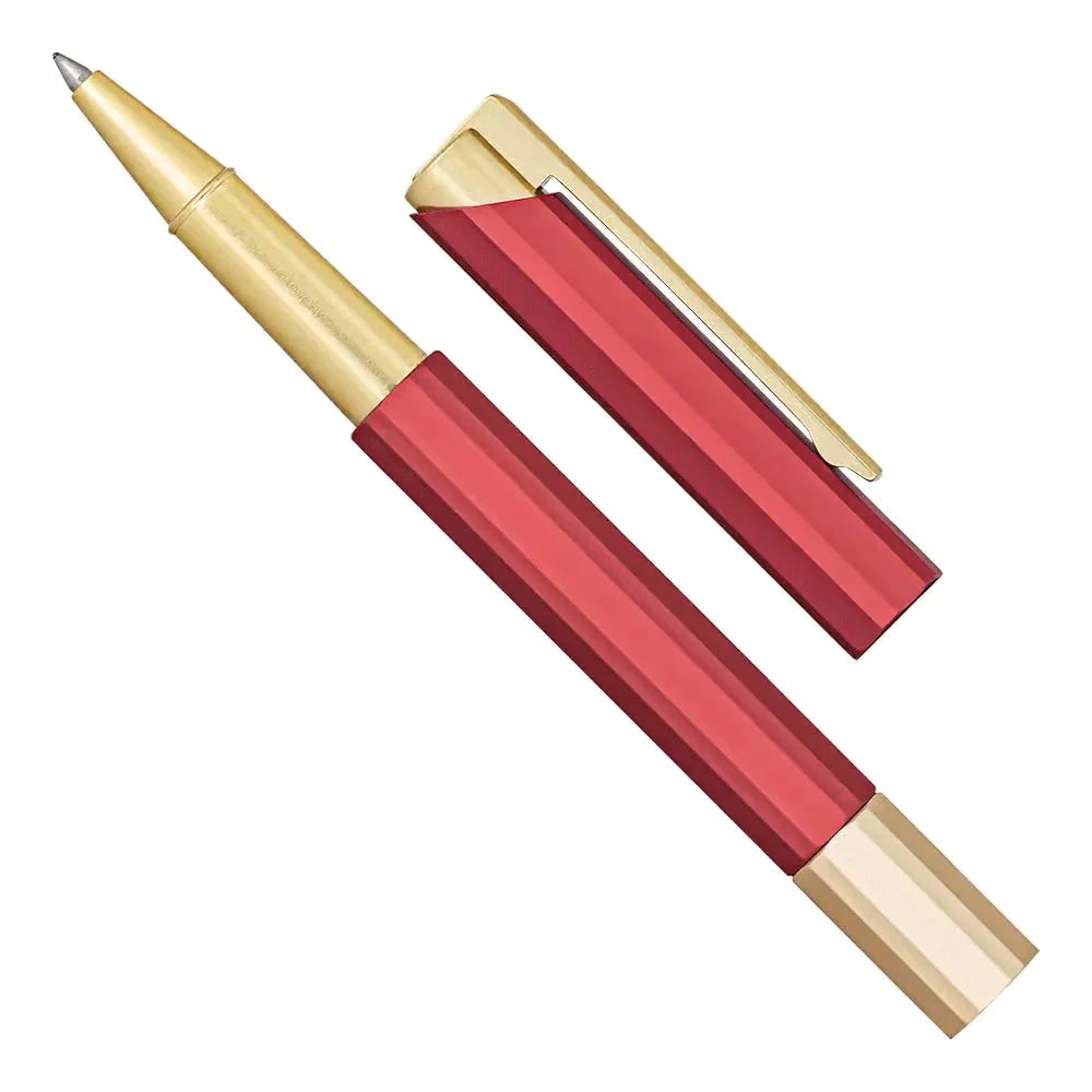 Ystudio Glamour Series Evolve Bihex Marsala Rollerball Pen