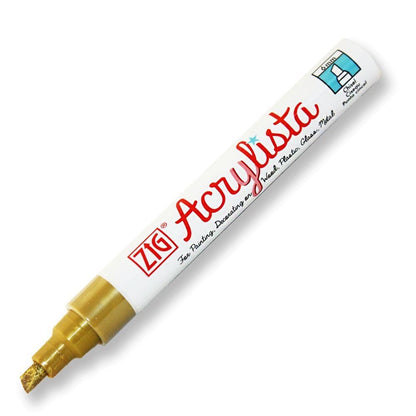 ZIG Acrylista Chisel Tip Permanet Marker, 6 mm