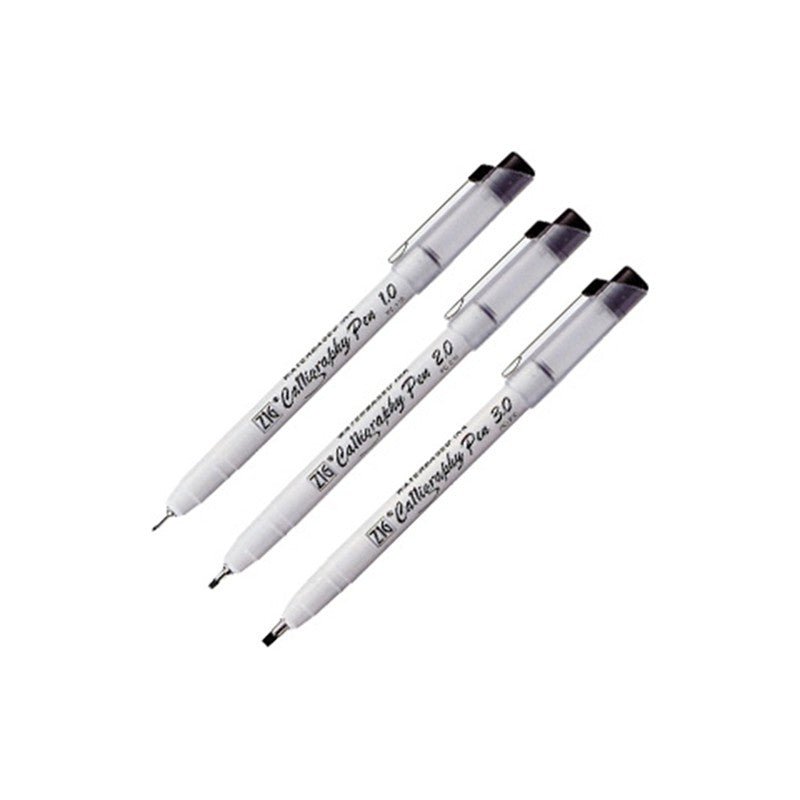 Zig Caligraphy Pen Black Color Ink (Set Of 3)