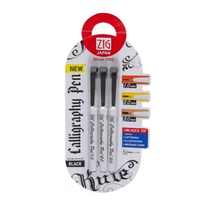 Zig Calligraphy Pens Pack Of 3