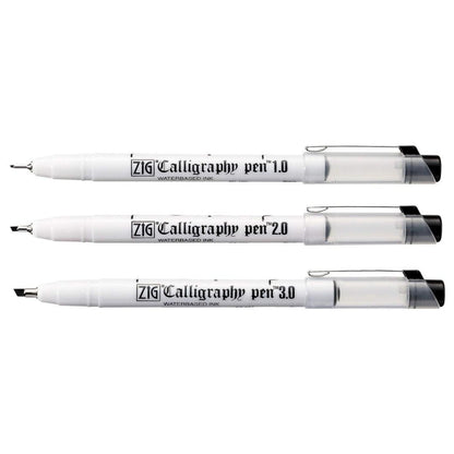 Zig Calligraphy Pens Pack Of 3